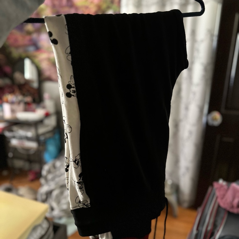 Black and White Mickey Mouse Pants